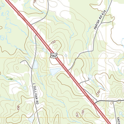 United States Geological Survey Winnfield East, LA (2020, 24000-Scale) digital map