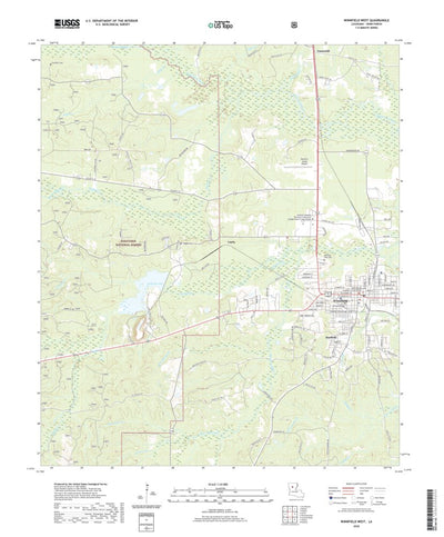 United States Geological Survey Winnfield West, LA (2020, 24000-Scale) digital map