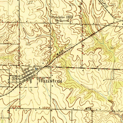 United States Geological Survey Winston, MO (1924, 62500-Scale) digital map