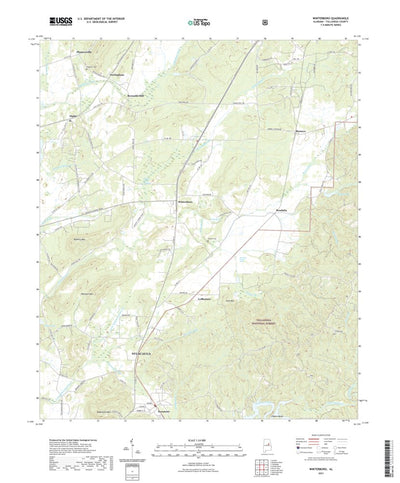 United States Geological Survey Winterboro, AL (2021, 24000-Scale) digital map