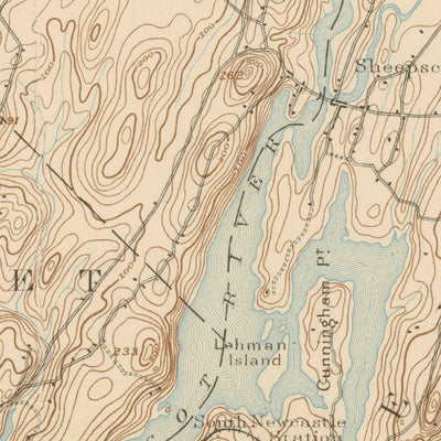 United States Geological Survey Wiscasset, ME (1893, 62500-Scale) digital map