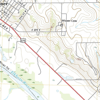 United States Geological Survey Wisner, NE (2021, 24000-Scale) digital map