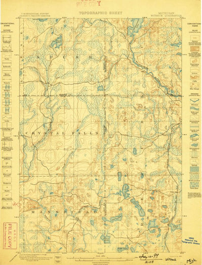 United States Geological Survey Witch Lake, MI (1899, 62500-Scale) digital map