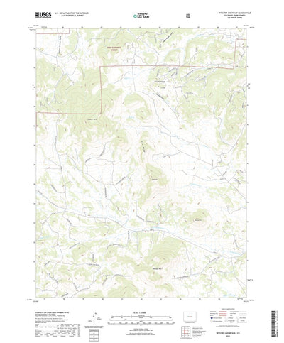 United States Geological Survey Witcher Mountain, CO (2022, 24000-Scale) digital map