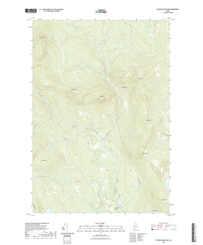 United States Geological Survey Witham Mountain, ME (2021, 24000-Scale) digital map
