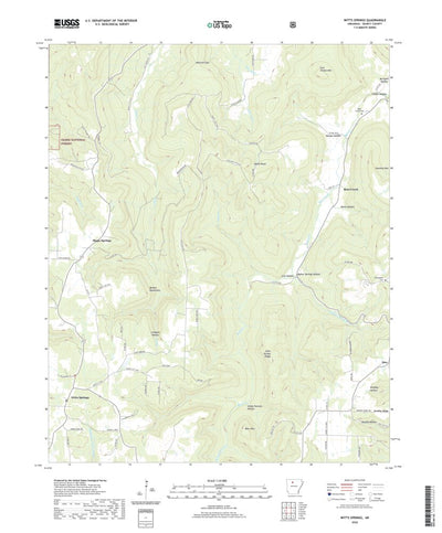 United States Geological Survey Witts Springs, AR (2020, 24000-Scale) digital map
