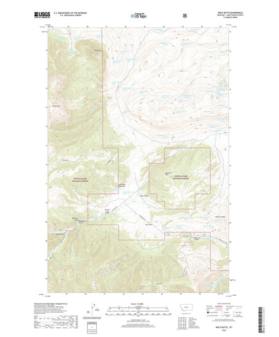 United States Geological Survey Wolf Butte, MT (2020, 24000-Scale) digital map