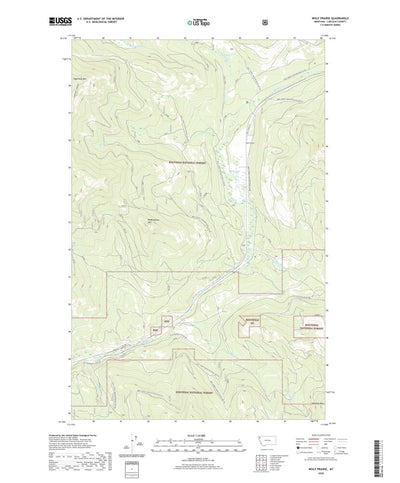 United States Geological Survey Wolf Prairie, MT (2020, 24000-Scale) digital map