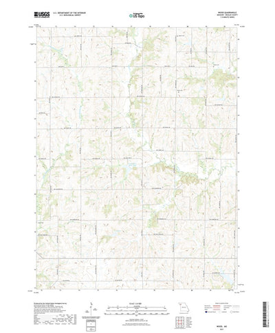 United States Geological Survey Wood, MO (2021, 24000-Scale) digital map