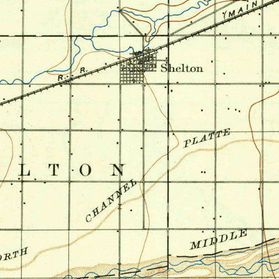 United States Geological Survey Wood River, NE (1896, 125000-Scale) digital map