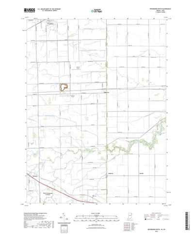 United States Geological Survey Woodburn South, IN (2022, 24000-Scale) digital map