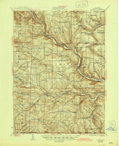 United States Geological Survey Woodhull, NY-PA (1926, 62500-Scale) digital map