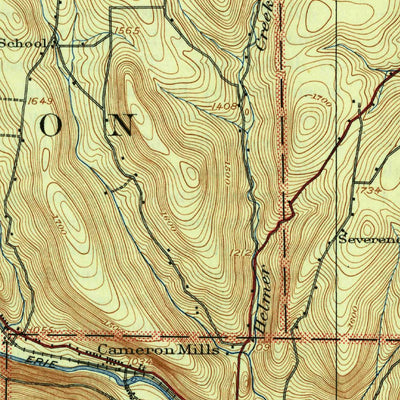 United States Geological Survey Woodhull, NY-PA (1926, 62500-Scale) digital map