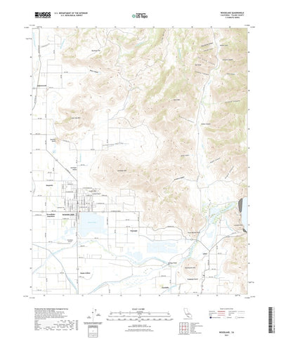 United States Geological Survey Woodlake, CA (2021, 24000-Scale) digital map