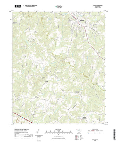 United States Geological Survey Woodruff, SC (2020, 24000-Scale) digital map