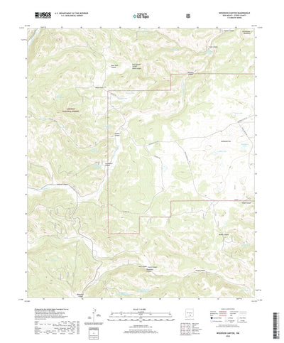 United States Geological Survey Woodson Canyon, NM (2020, 24000-Scale) digital map