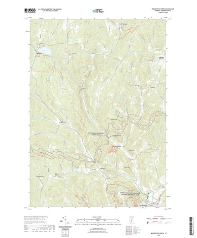 United States Geological Survey Woodstock North, VT (2021, 24000-Scale) digital map