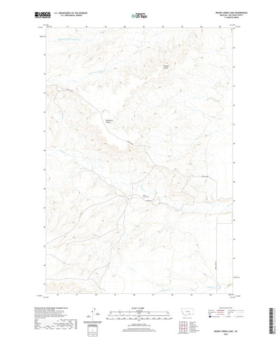 United States Geological Survey Woody Creek Camp, MT (2020, 24000-Scale) digital map