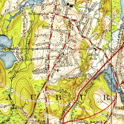 United States Geological Survey Worcester South, MA (1948, 31680-Scale) digital map