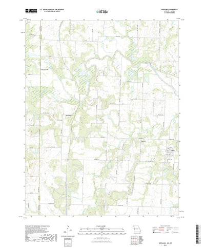 United States Geological Survey Worland, MO (2021, 24000-Scale) digital map