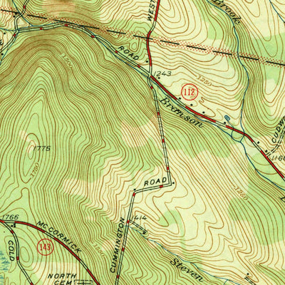 United States Geological Survey Worthington, MA (1946, 31680-Scale) digital map