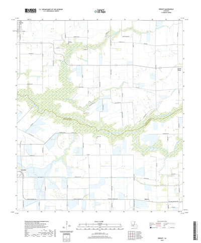 United States Geological Survey Wright, LA (2020, 24000-Scale) digital map