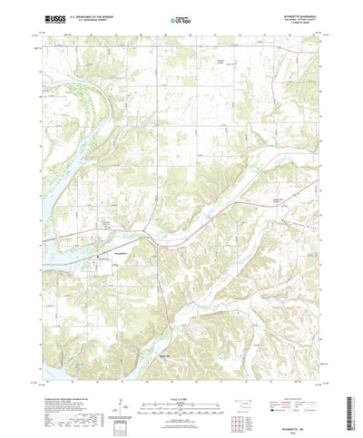 United States Geological Survey Wyandotte, OK (2022, 24000-Scale) digital map