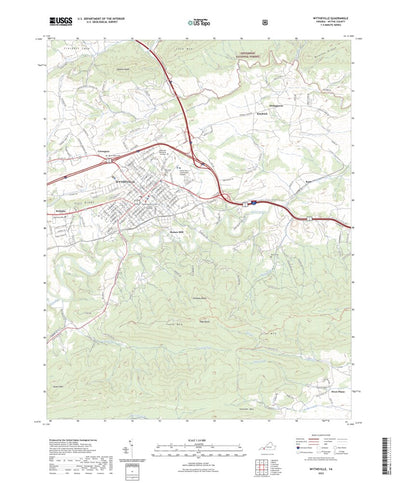 United States Geological Survey Wytheville, VA (2022, 24000-Scale) digital map