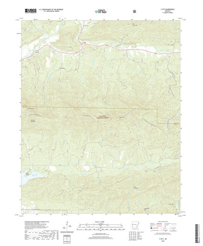 United States Geological Survey Y City, AR (2020, 24000-Scale) digital map