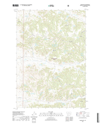 United States Geological Survey Yager Butte, MT (2020, 24000-Scale) digital map