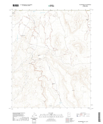 United States Geological Survey Yellowhorse Flat, AZ (2021, 24000-Scale) digital map