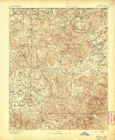 United States Geological Survey Yellville, AR-MO (1893, 125000-Scale) digital map