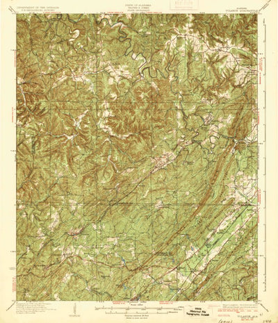 United States Geological Survey Yolande, AL (1935, 62500-Scale) digital map