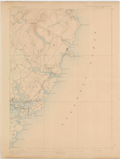 United States Geological Survey York, ME-NH (1893, 62500-Scale) digital map