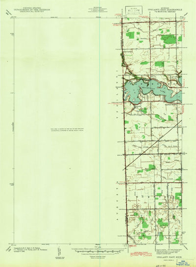 United States Geological Survey Ypsilanti East, MI (1942, 24000-Scale) digital map