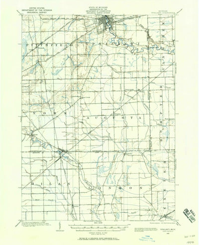 United States Geological Survey Ypsilanti, MI (1902, 62500-Scale) digital map