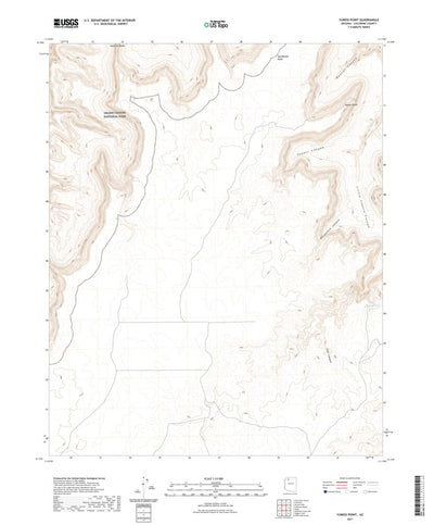 United States Geological Survey Yunosi Point, AZ (2021, 24000-Scale) digital map