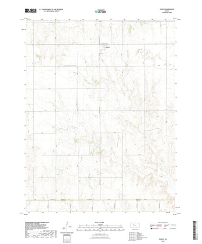 United States Geological Survey Zurich, KS (2022, 24000-Scale) digital map