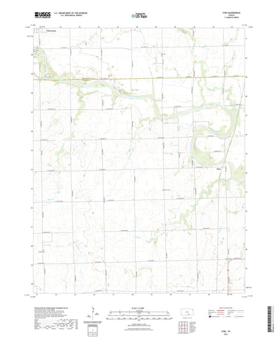 United States Geological Survey Zyba, KS (2022, 24000-Scale) digital map