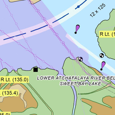 US Army Corps of Engineers Atchafalaya River Chart 42 - Lower Atchafalaya below Sweet Bay digital map