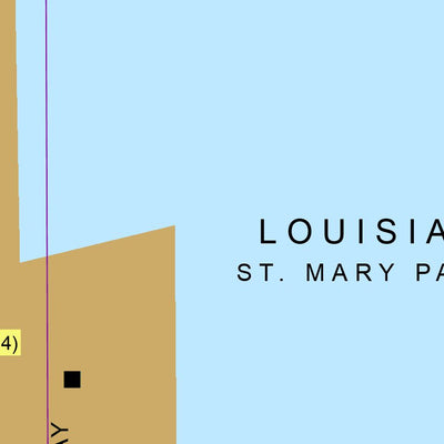 US Army Corps of Engineers Atchafalaya River Chart 45 - Atchafalaya Bay / Gulf of Mexico digital map
