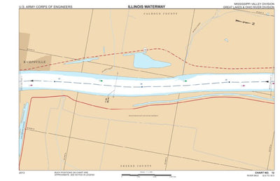 US Army Corps of Engineers Chart 12 - Illinois River Miles 32.6 - 35.5 digital map