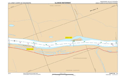 US Army Corps of Engineers Chart 16 - Illinois River Miles 44.4 - 47.3 digital map
