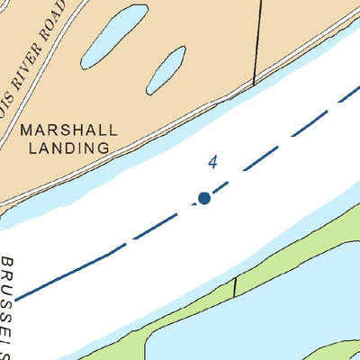 US Army Corps of Engineers Chart 2 - Illinois River Miles 2.1 - 5.3 digital map