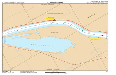 US Army Corps of Engineers Chart 39 - Illinois River Miles 114.9 - 117.8 digital map