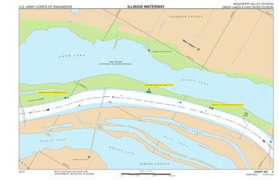 US Army Corps of Engineers Chart 4 - Illinois River Miles 7.9 - 10.9 digital map