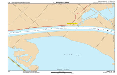 US Army Corps of Engineers Chart 44 - Illinois River Miles 130.0 - 132.9 digital map