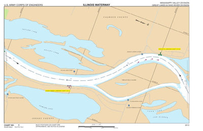 US Army Corps of Engineers Chart 5 - Illinois River Miles 10.9 - 14.2 digital map
