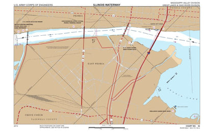 US Army Corps of Engineers Chart 54 - Illinois River Miles 160.5 - 163.4 digital map