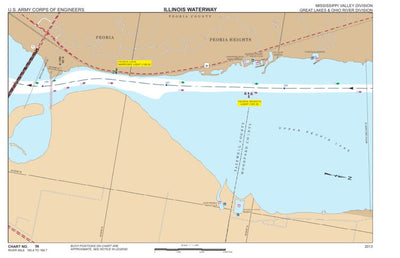 US Army Corps of Engineers Chart 56 - Illinois River Miles 165.8 - 168.7 digital map